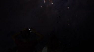 mutlu insanlar Festival Fireworks bak
