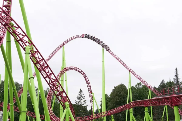 Roller coaster attractions fun in the park for children — Stock Photo, Image