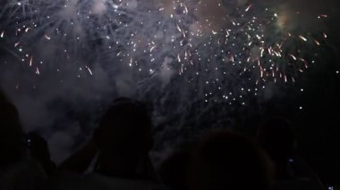 mutlu insanlar Festival Fireworks bak