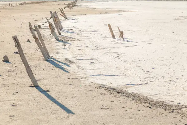 Tierras secas después de una sequía paisaje fondo — Foto de Stock
