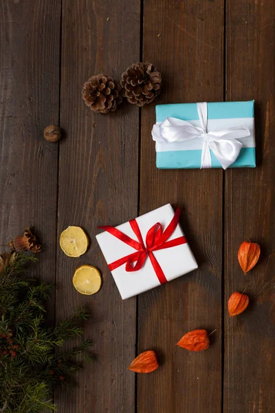 Natale sfondo Natale albero vacanza nuovo anno regali — Foto Stock