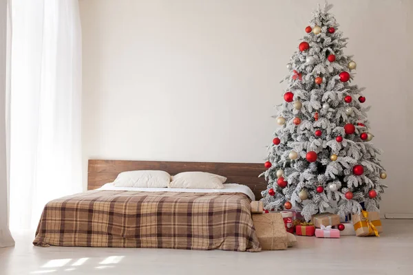 Weihnachten Dekor Schlafzimmer Baum Geschenke neues Jahr Urlaub — Stockfoto