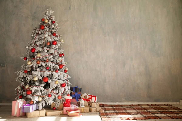 Antike Weihnachtsbaum Neujahr Winter Geschenke Dekor — Stockfoto