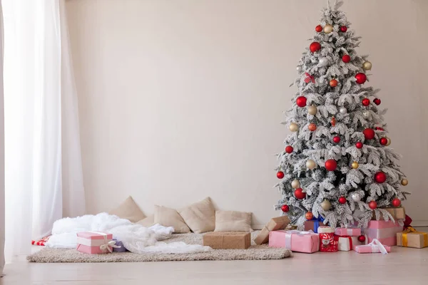 Boże Narodzenie Prezentuje Nowy Rok Wakacje Christmas Tree Czerwony — Zdjęcie stockowe