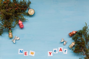 mutlu yeni yıl Noel Noel ağacı oyuncak hediye tatil kış arka plan
