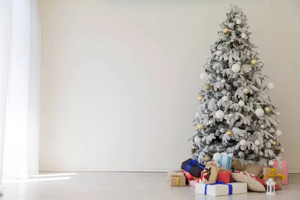 Різдвяні свята інтер'єру подарунки зимові новорічні фони — стокове фото