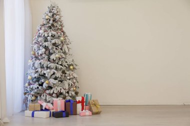 ağacı Yılbaşı ağacı yılbaşı hediye tatil kartı iç