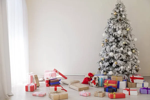 Neues Jahr Haus Weihnachtsbaum Urlaub Geschenke Glück — Stockfoto