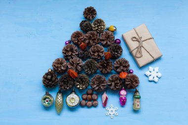 Neşeli Noel yeni yıl arka plan kış tatil hediye