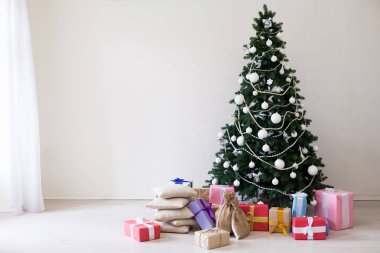 Noel ağacı Garland Işıklar Yılbaşı tatil hediye ev dekor beyaz