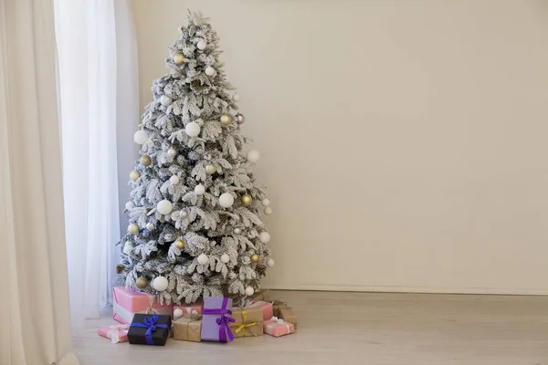 Garland lights nyår gåvor Christmas tree holiday vita huset inredning — Stockfoto