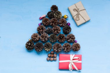 Noel arka plan Christmas tree dekor hediyeler yeni yıl kış tatil dekorasyon