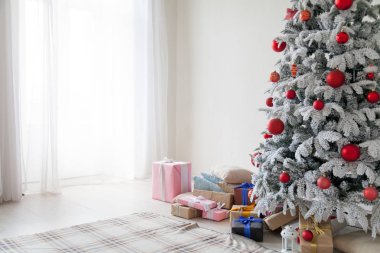 Noel ağacı Garland Işıklar Yılbaşı tatil hediye ev dekor beyaz