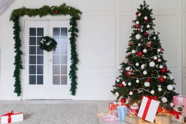 Noel ağacı Garland Işıklar Yılbaşı tatil hediye ev dekor beyaz