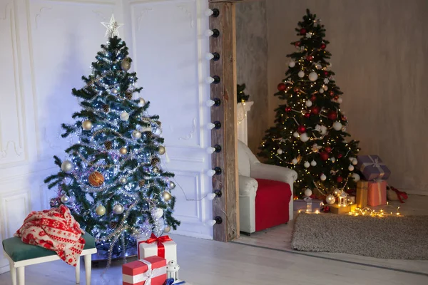 Tła Christmas Christmas tree nowy rok ozdoba prezenty wakacje zima — Zdjęcie stockowe