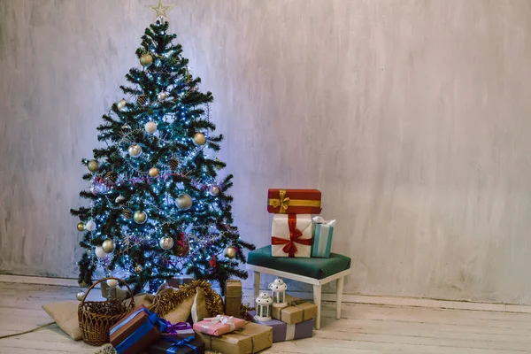 Holiday Christmas Interior home Christmas tree and gifts new year Garland