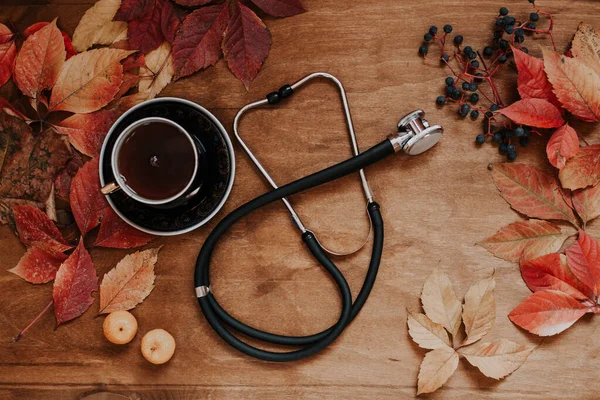 Осенняя фоновая медицина — стоковое фото
