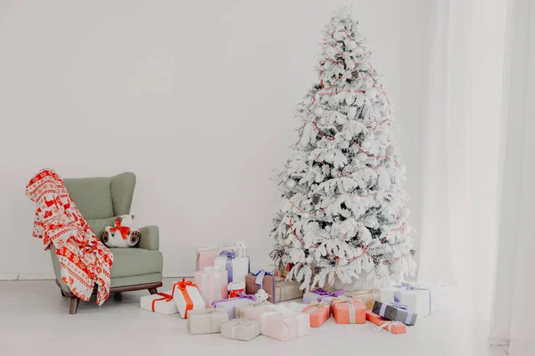Ano Novo Com Árvore Natal Presentes Decoração Natal — Fotografia de Stock