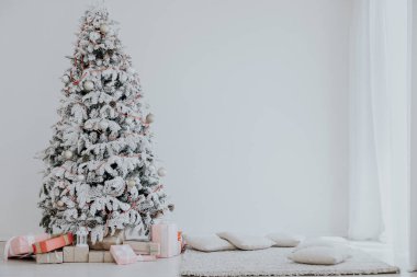 mutlu tatil Noel yılbaşı ağacı hediye iç beyaz Oda
