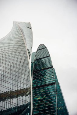Rusya, Moskova - 14 Ağustos 2019: Moskova gökyüzü satın alan iş şehri