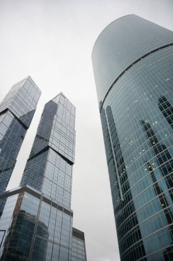 Rusya, Moskova - 14 Ağustos 2019: Moskova gökyüzü satın alan iş şehri