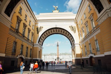 St. Petersburg Sarayı Meydanı Hermitage Kuzey Rusya 'nın başkenti