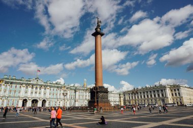 St. Petersburg Sarayı Meydanı Hermitage Kuzey Rusya 'nın başkenti