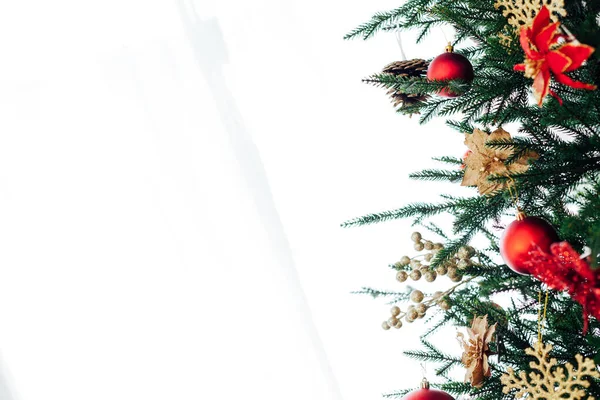 Bandeira Natal Com Árvore Natal Conceito Natal Com Espaço Cópia — Fotografia de Stock