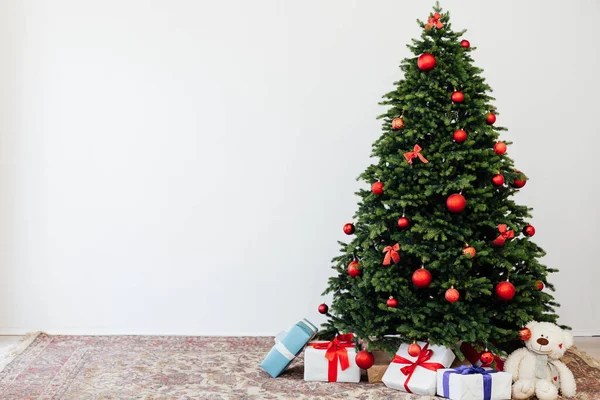 Árvore Natal Decoração Natal Com Presentes Para Ano Novo — Fotografia de Stock