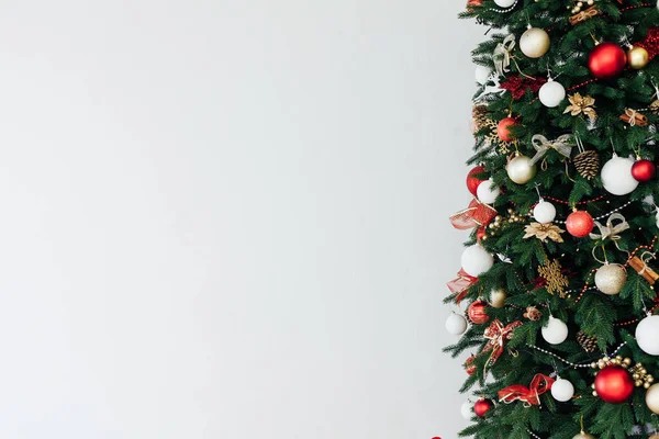 Árvore Natal Galhos Com Decoração Para Ano Novo Meso Para — Fotografia de Stock