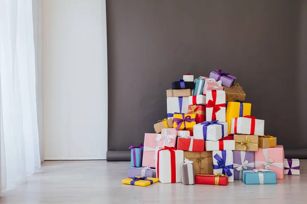 Festive Fond Cadeaux Nouvel An Noel Fete D Anniversaire Presente Heureux Stock Photo
