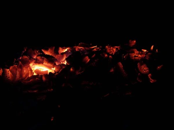 Огонь Дрова Солома Огненная Пещера Элементы Природы Огонь Фон Огнем — стоковое фото