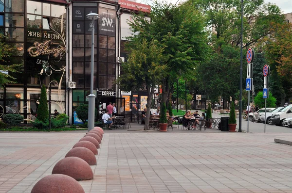 Architettura Nel Centro Ternopil Posti Dove Riposare Città Nel Centro — Foto Stock