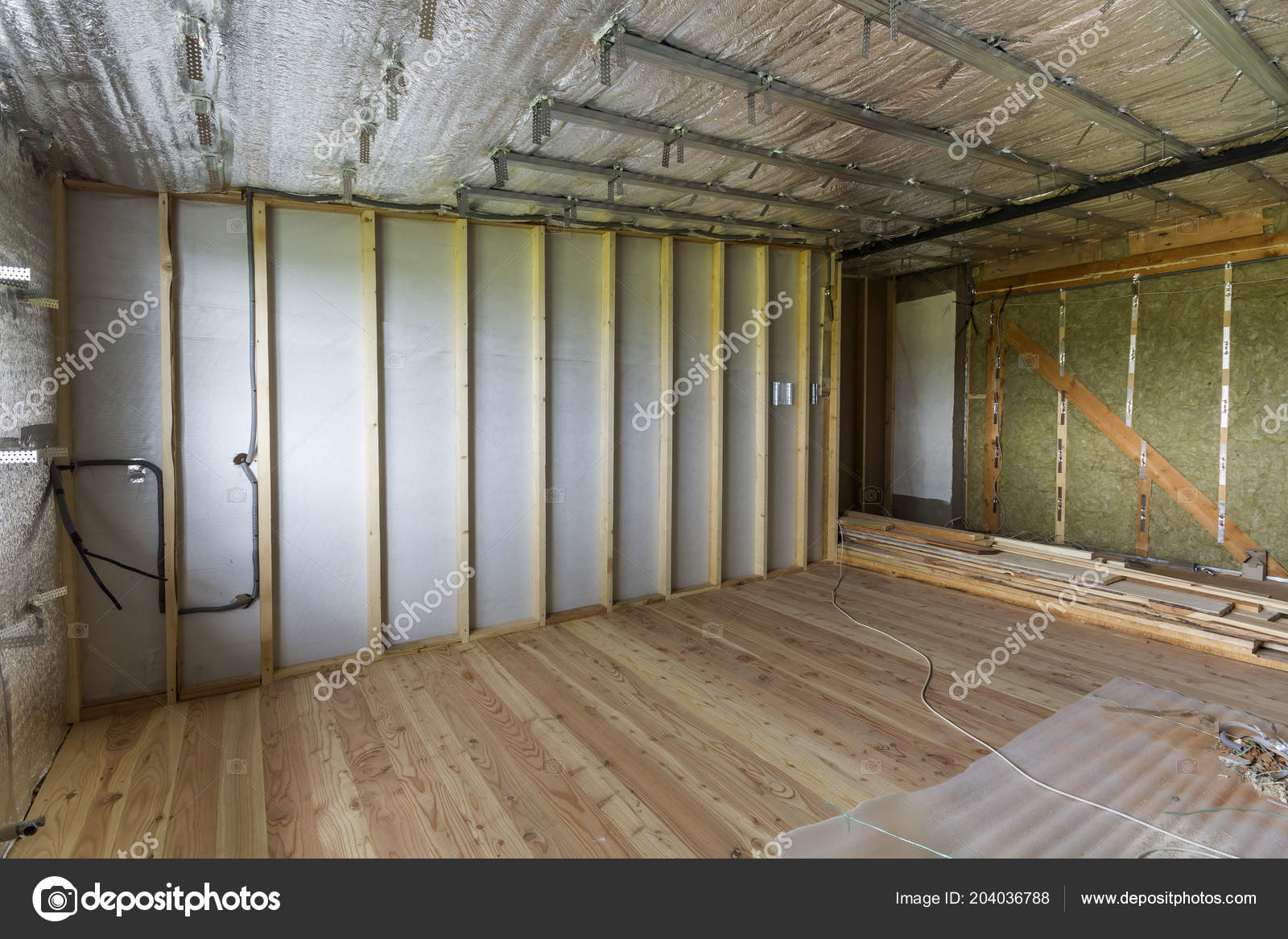 Room Construction Renovation Silver Aluminum Foil Walls