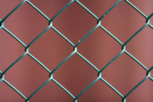 Close Isolated Painted Simple Geometric Black Iron Metal Wire Chain — Stock Photo, Image