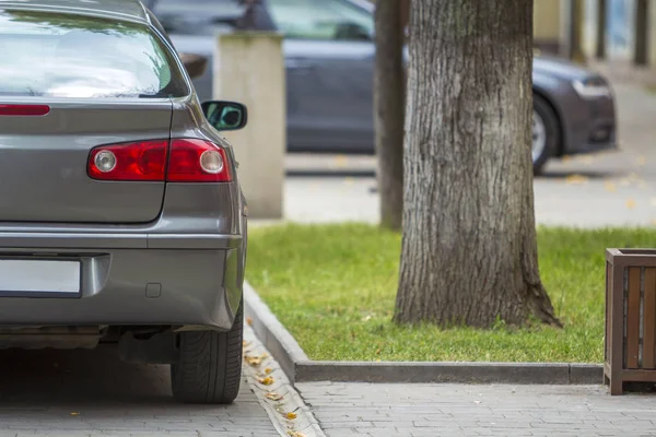 Járművek Design Parkolási Problémák Koncepció Hát Nézd Stop Fények Közelről — Stock Fotó