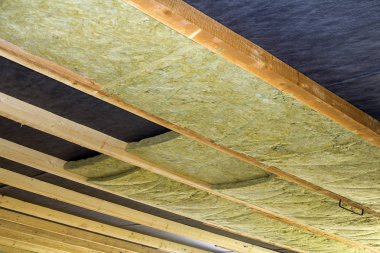 Tavan tavan ısı yalıtımı mineral Taş yünü yüklemesi, yeni oluşturma