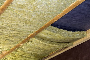 Tavan tavan ısı yalıtımı mineral Taş yünü yüklemesi, yeni oluşturma