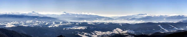 Sneeuw Bedekt Winter Bergen Arctische Landschap Kleurrijke Buiten Scène Artistieke — Stockfoto