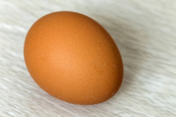 Zbliżenie Kurczaka Jajko Tło Światło Kopiowania Tle Koncepcja Zdrowej Ekologicznej — Zdjęcie stockowe