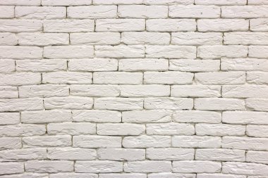 Close-Up beyaz badanalı katı tuğla duvar boyalı. Soyut kopya alan arka plan, örmek, inşaat ve duvar kavramı.