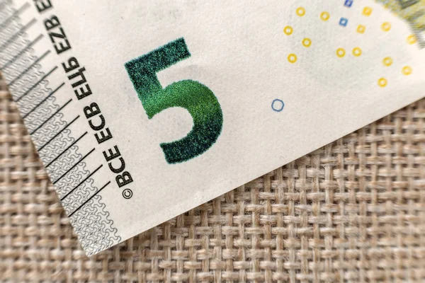 Concepto Dinero Ocupación Finanzas Detalle Parte Del Billete Euros Billete — Foto de Stock