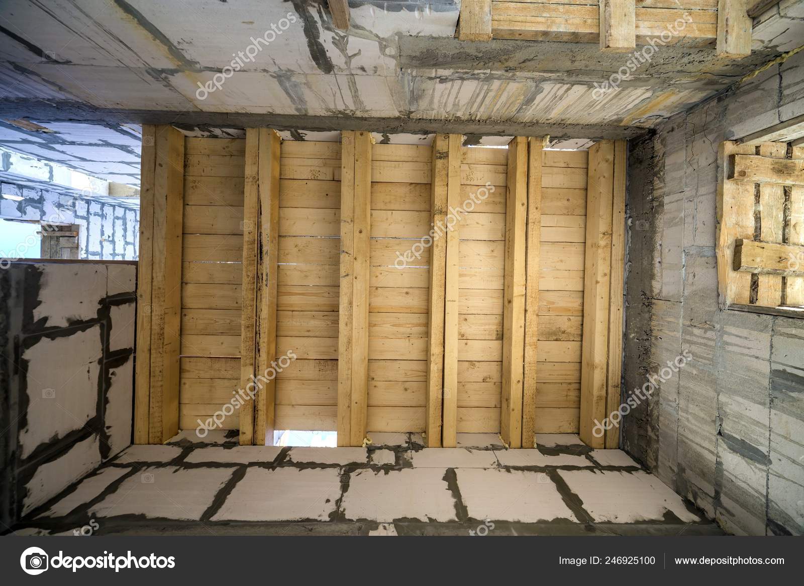 Close Detail House Room Interior Construction Renovation