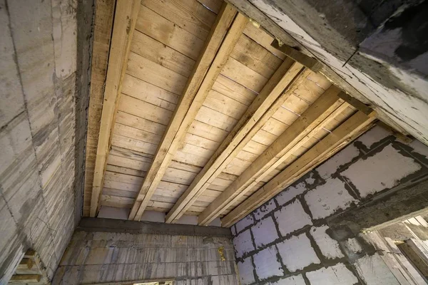 Evi Odası iç inşaat ve re altında yakın çekim detay — Stok fotoğraf