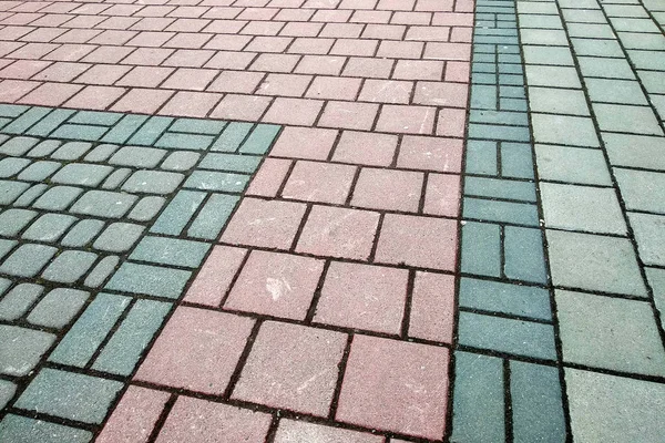 Perspektif içinde taş kaldırım. Granit Parke Taşı kaldırım döşeme