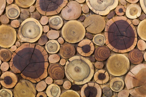 Ronda de madera sin pintar sólido ecológico natural de color suave bro — Foto de Stock