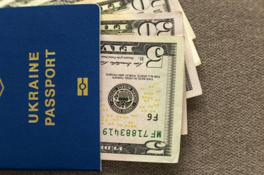 Ukrayna pasaportu ve para, Amerikan doları banknotlar o