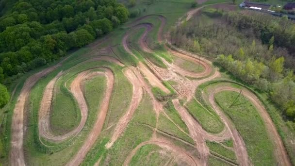 Dirt Silniční Stopy Terénu Pro Motocyklové Závody — Stock video
