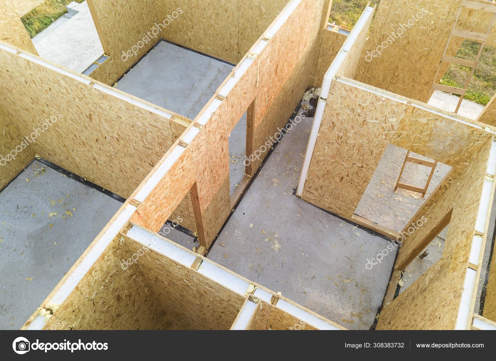 Construccion De Nueva Y Moderna Casa Modular Paredes Hechas De Co