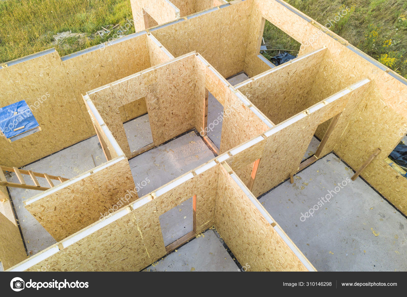 Construccion De Nueva Y Moderna Casa Modular Paredes Hechas De Co